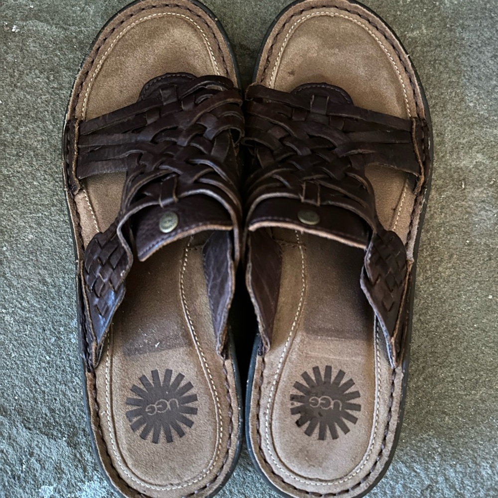 UGG Women’s Dark Brown Woven Sandals